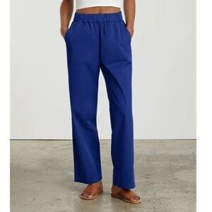 Everlane The Easy Pant Pockets Pull On Organic Cotton in Lapis Blue